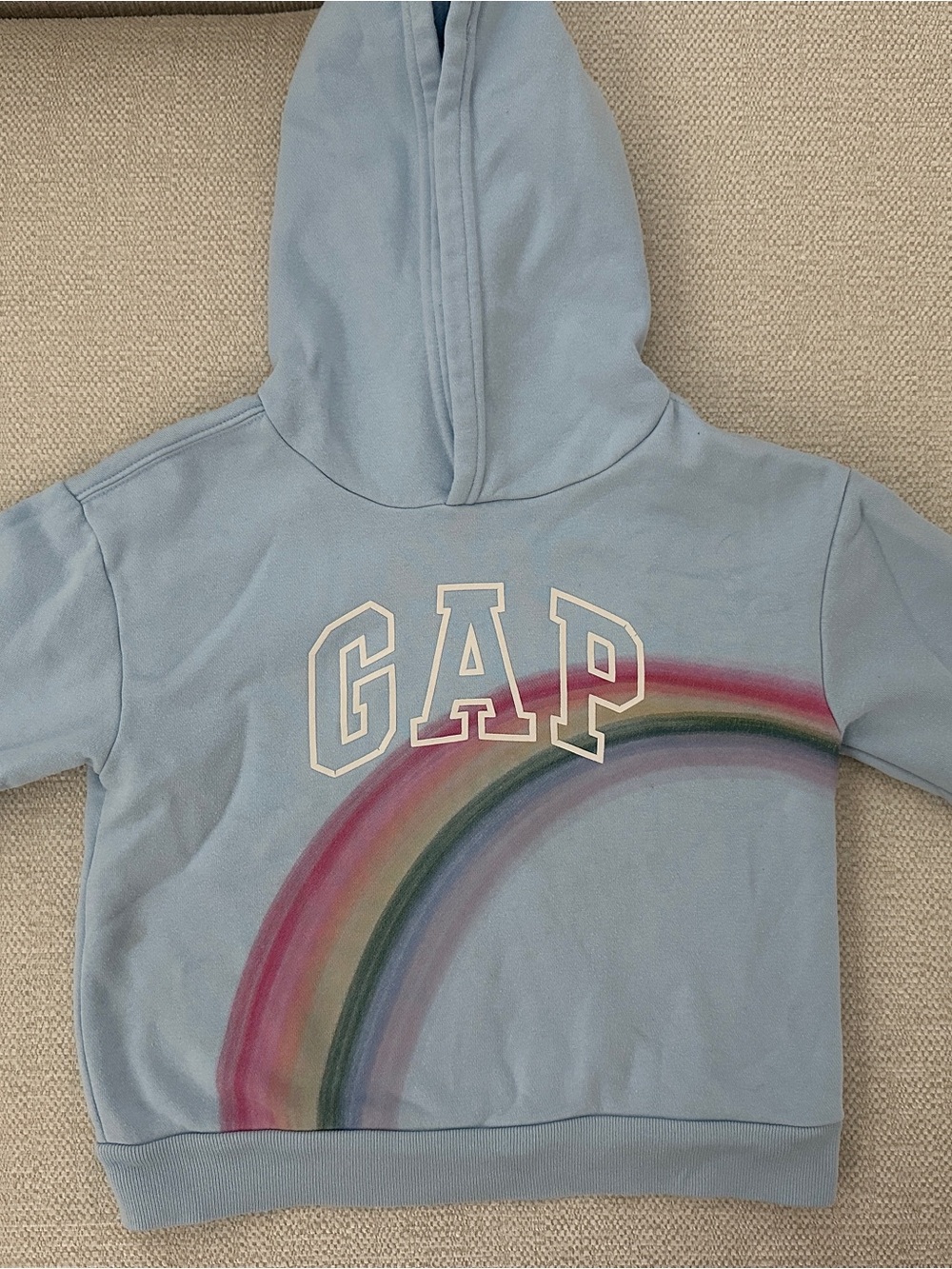 Gap Rainbow Print Fleece Lined Pullover Hood & Sweatpants Size 5T